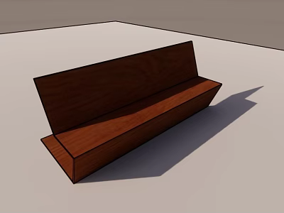 Sturdy And Comfortable Outdoor Wooden Chair With Simple Design For Garden Seating 3d model