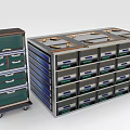 Multi Drawer Storage Cabinets With Mobile Shelves And Layered Organizational Design
