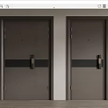 Modern security door entry security door 3d model