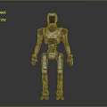 Silver Metallic Robot Figure With Shiny Surface And Sci Fi Design