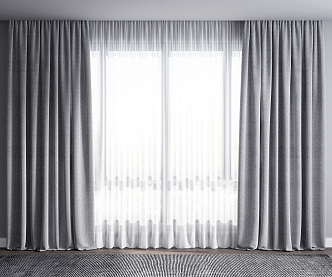 Modern Curtain Fabric Curtain 3d model