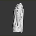 White Short Sleeve Basic Cotton T-shirt with Simple Design for Casual Wear