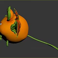 Cute Orange Bat Like Creature With Green Ears Red Wings And Playful Expression