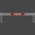 Finish Line Structure With Black And White Checkered Pattern And FINISH Text
