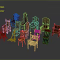 Diverse Wooden Chairs Furniture Collection With Various Styles And Different Designs