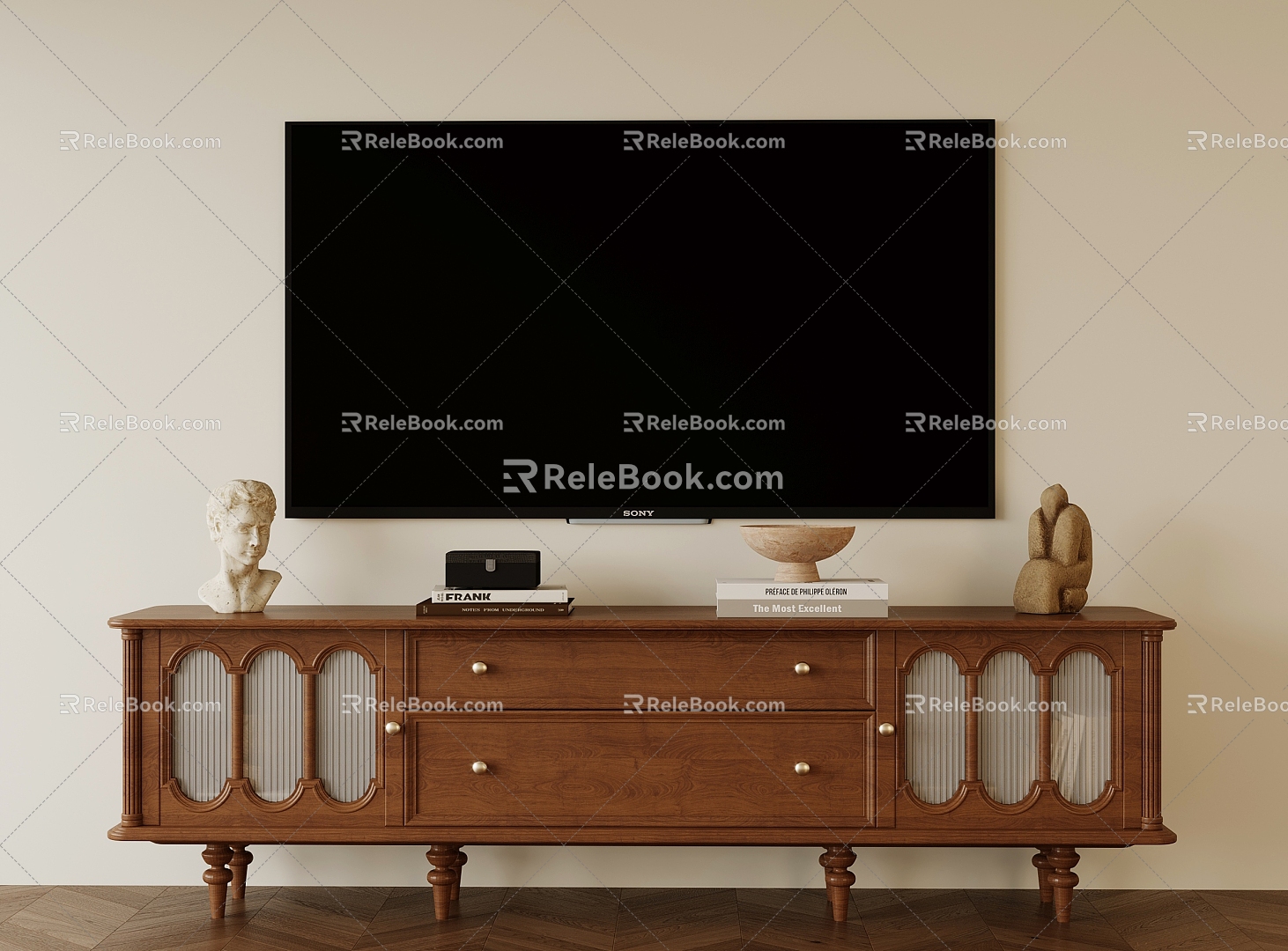 Antique TV cabinet 3d model