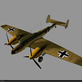 Brown Military Fighter Aircraft With Twin Engines And Black White Cross Markings