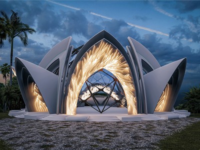 Alien Building 3d model