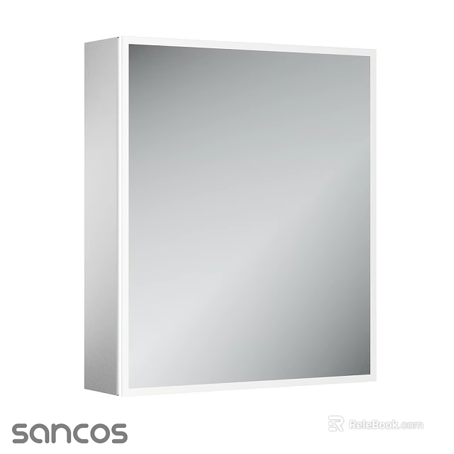 Modern Bathroom Vanity With Wall Mounted Mirror And Clean Design 3d model 