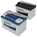 Four Car Batteries Collection Featuring BOSCH And VARTA Automotive Battery Units