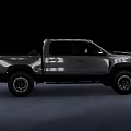 Modern Gray Pickup Truck With Rugged Exterior And Off Road Tires