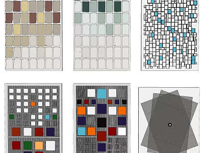 Modern Wall Decor With Colorful Geometric Patterns And Square Designs 3d model