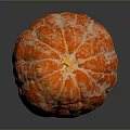 Juicy Peeled Orange With Vibrant Red And White Texture On Dark Background