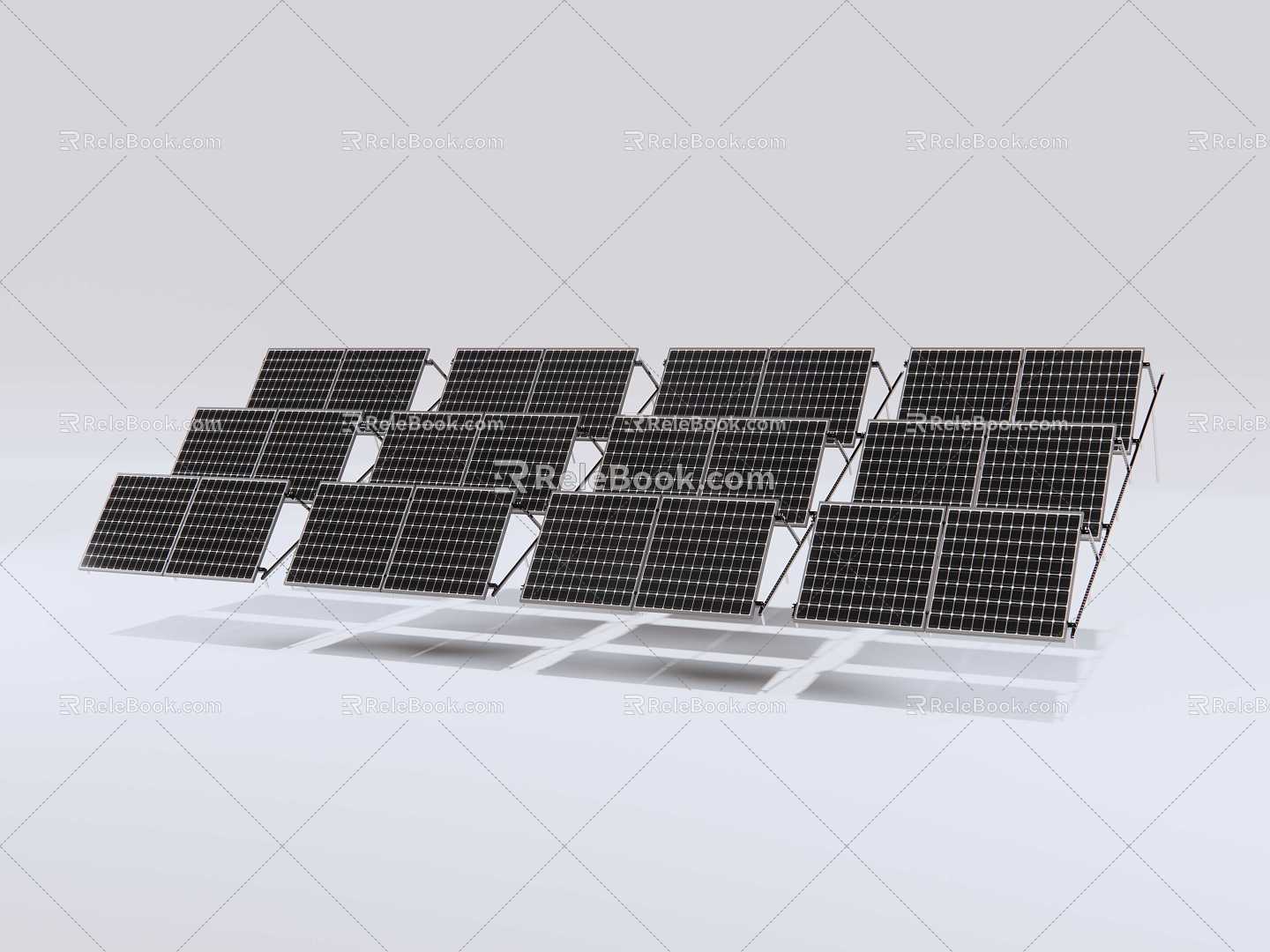 Photovoltaic panel combination 3d model