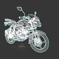 Modern Sporty Motorcycle With Purple Front Fairing Black Seat And Silver Orange Details