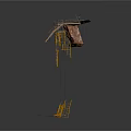 Offshore Oil Drilling Platform Structure With Equipment And Support Components