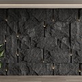 Modern stone background wall 3d model