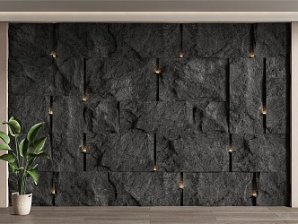 Modern stone background wall 3d model