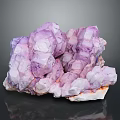 Natural Purple Amethyst Crystal Cluster With Crystalline Structure And Shiny Surface