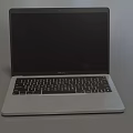 Modern Silver Open Laptop With Black Screen And Sleek Keyboard Design 3d model