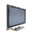Panasonic Flat Screen Television Featuring Black Frame And Silver Base Design 3d model