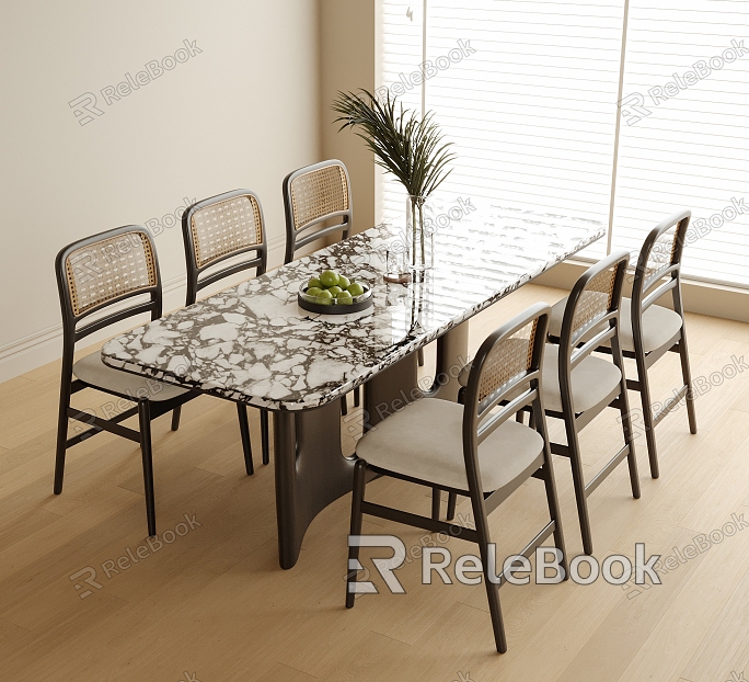 Modern Dining Table and Chair Combination Dining Table Dining Chair Single Chair model