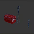 Essential Household Tools Including Red Toolbox Black Pliers and Small Hammer