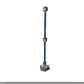 Modern Decorative Column Structure With Blue Rod Silver Connectors And Hexagonal Base