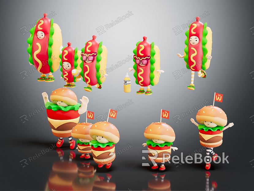 Modern Game Character Sandwich Doll Cartoon Sandwich Doll model