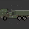 Olive Green Military Heavy Duty Truck With Multi Wheeled Missile Launcher System