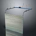 Projection Monitoring Device With Metal Plate Multiple Antennas And Blue Cables