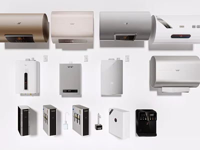 Various Types of Modern Household Electrical Appliances in Multiple Colors and Designs 3d model