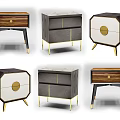 Modern Bedside Tables With Different Styles Metal Legs Wooden And Marble Panels