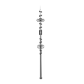 Industrial Equipment Pole Structure With Multiple Rings And Mounting Components