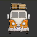 minibus minivan driverless bus school bus van box car 3d model