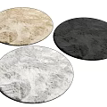 Modern round plush carpet hair carpet pile carpet round carpet wool carpet 3d model