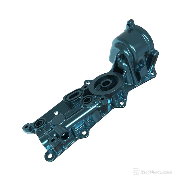 Mechanical Metal Component With Precision Engineered Holes And Connectors For Industrial Use 3d model 