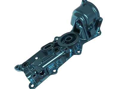 Mechanical Metal Component With Precision Engineered Holes And Connectors For Industrial Use 3d model