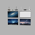 Modern Projector Projection Curtain 3d model