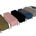 Modern sofa stool sofa stool combination 3d model