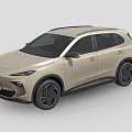 Modern Beige SUV Featuring Sleek Body Lines And Black Alloy Wheels 3d model