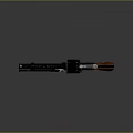 Vintage Revolver Firearm With Black Metal Body And Wooden Grip Design