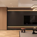 Modern Living and Dining Room Interior Design With Blue Sofa Coffee Table And Wooden Floor