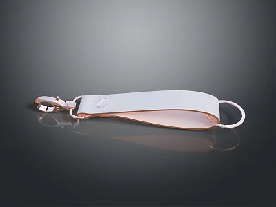 White Leather Dog Collar With Metal Buckle For Pet Comfort And Style 3d model