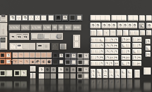 Switch socket hardware 3d model