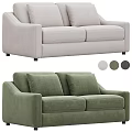 Modern Upholstered Two-seater Sofa with Sleek Design and Multiple Color Options 3d model