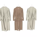 Stylish Long Belted Robe Cardigans In Neutral Colors With Long Sleeves And Pockets