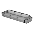 Brown Modern Velvet Modular Sofa With Sectional Design And Cushioned Armrests 3d model