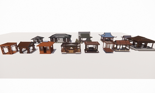 Chinese Style Pavilion Landscape Pavilion 3d model