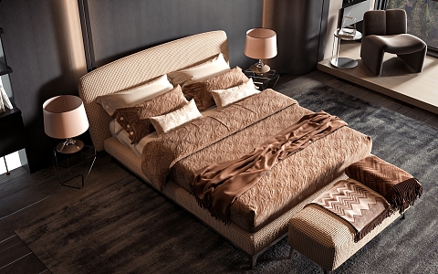 Style Commodity Bed 3d model